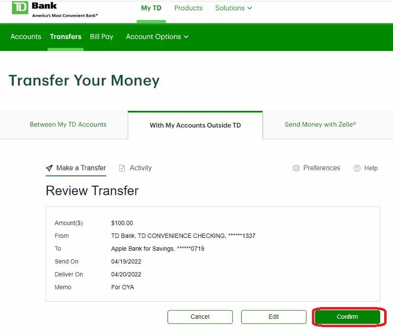 Transfer Your Money Review Transfer